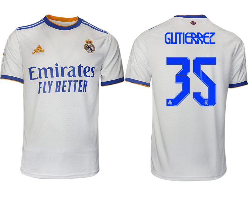 Men 2021-2022 Club Real Madrid home aaa version white #35 Soccer Jerseys